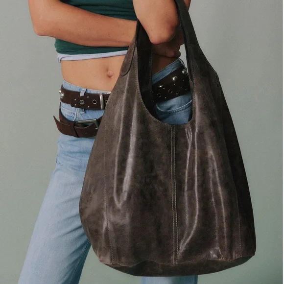 Free People Hadley Distressed Slouchy Bag - Picture 1 of 9
